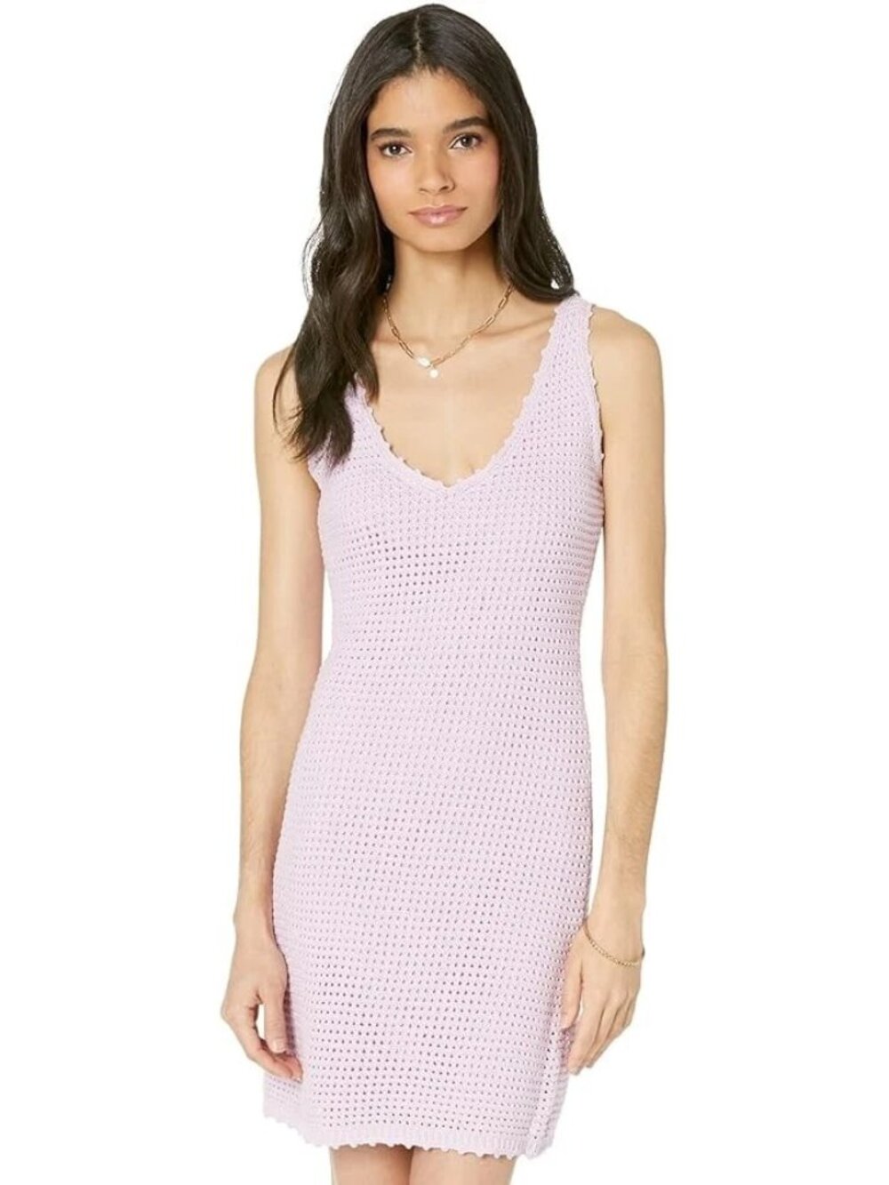 BB Dakota x Steve Madden Crochet Dress Size M – Light Purple Boho